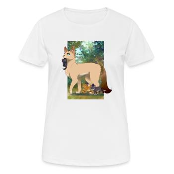 Sasha Siam Katze schön mit Kätzchen Baby - Frauen T-Shirt atmungsaktiv - Weiß - Vorne - AI Model Female 172 dark (172cm)