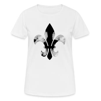Fleur de Lys - T-shirt respirant Femme - blanc - Devant - AI Model Female 172 dark (172cm)