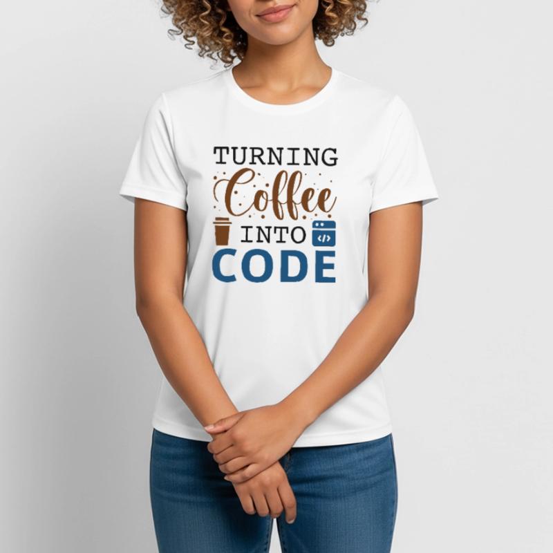 Turning Coffee Into Code Women's Breathable T-Shirt