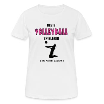 Volleyball Spielerin Beste Volleyballerin Geb Jubi - Frauen T-Shirt atmungsaktiv - Weiß - Vorne - AI Model Female 172 dark (172cm)