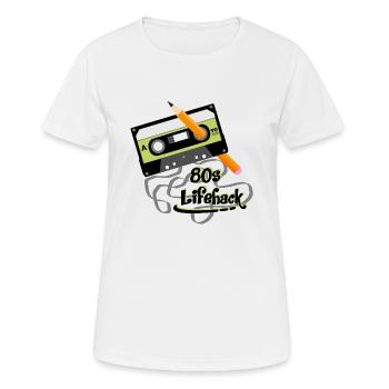 Cassette pencil - Women's Breathable T-Shirt - white - Front - AI Model Female 172 dark (172cm)