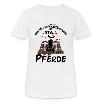 Pferdespruch - Frauen T-Shirt atmungsaktiv - Weiß - Vorne - AI Model Female 172 dark (172cm)