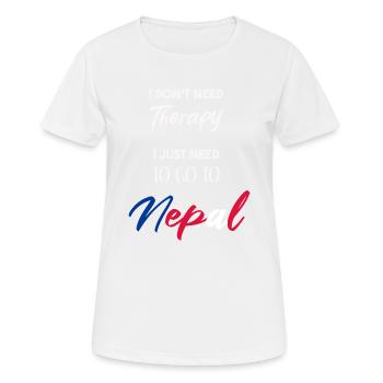 Népal idée cadeau drôle dicton drôle - T-shirt respirant Femme - blanc - Devant - AI Model Female 172 dark (172cm)