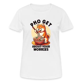 Lustige Pho Shiba Inu - Frauen T-Shirt atmungsaktiv - Weiß - Vorne - AI Model Female 172 dark (172cm)