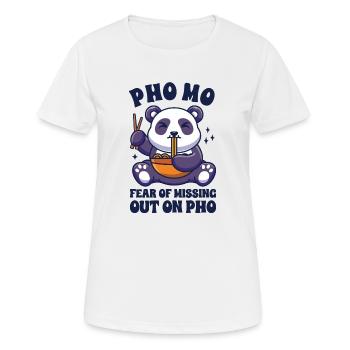 Lustige Pho Süßer Panda Eating Pho - Frauen T-Shirt atmungsaktiv - Weiß - Vorne - AI Model Female 172 dark (172cm)