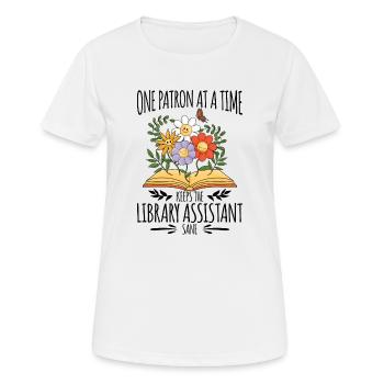 Library Aide Funny Library Assistant - Women's Breathable T-Shirt - white - Front - AI Model Female 172 dark (172cm)