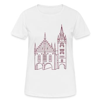 Altes Rathaus München - Frauen T-Shirt atmungsaktiv - Weiß - Vorne - AI Model Female 172 dark (172cm)