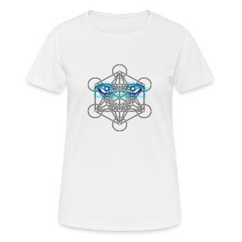 Metatron Eyes - Women's Breathable T-Shirt - white - Front - AI Model Female 172 dark (172cm)