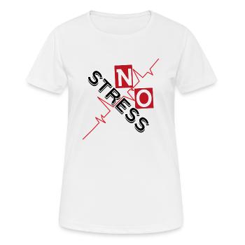 no stress t-shirt - T-shirt respirant Femme - blanc - Devant - AI Model Female 172 dark (172cm)