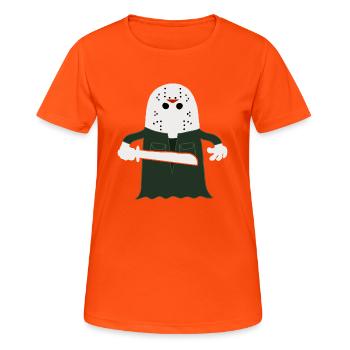 Jason Boorhees - T-shirt respirant Femme - orange néon - Devant - AI Model Female 172 dark (172cm)