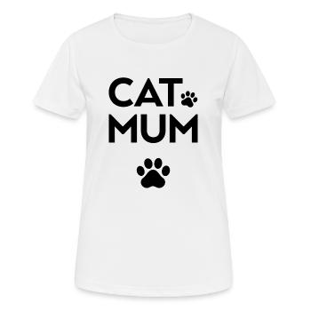 Cat Mum - Women's Breathable T-Shirt - white - Front - AI Model Female 172 dark (172cm)