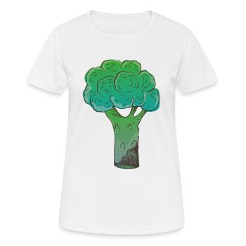 Brocoli - T-shirt respirant Femme - blanc - Devant - AI Model Female 172 dark (172cm)