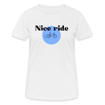nice ride bike - T-shirt respirant Femme - blanc - Devant - AI Model Female 172 dark (172cm)
