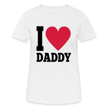 J'aime papa - T-shirt respirant Femme - blanc - Devant - AI Model Female 172 dark (172cm)