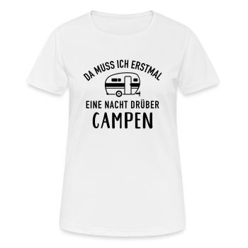 Wohnwagen - Frauen T-Shirt atmungsaktiv - Weiß - Vorne - AI Model Female 172 dark (172cm)