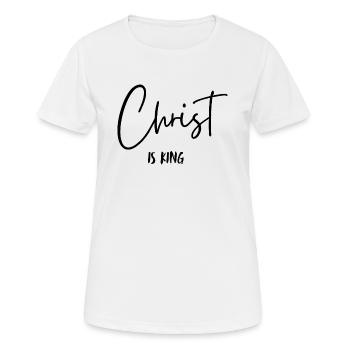Christ is King - Women's Breathable T-Shirt - white - Front - AI Model Female 172 dark (172cm)