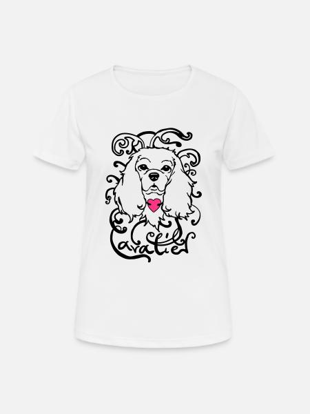 ornamental Cavalier King Charles Spaniel - Women's Breathable T-Shirt - white