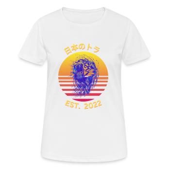 芸者 2022 1 - Frauen T-Shirt atmungsaktiv - Weiß - Vorne - AI Model Female 172 dark (172cm)