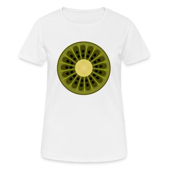 KIWI - Frauen T-Shirt atmungsaktiv - Weiß - Vorne - AI Model Female 172 dark (172cm)