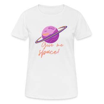 Give me space - T-shirt respirant Femme - blanc - Devant - AI Model Female 172 dark (172cm)