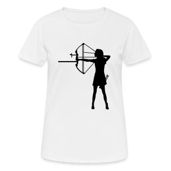 single lady compound - Women's Breathable T-Shirt - white - Front - AI Model Female 172 dark (172cm)