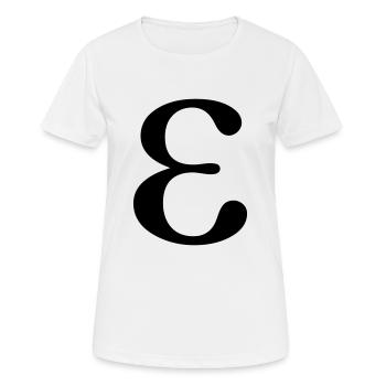 epsilon Greek Letter - Women's Breathable T-Shirt - white - Front - AI Model Female 172 dark (172cm)
