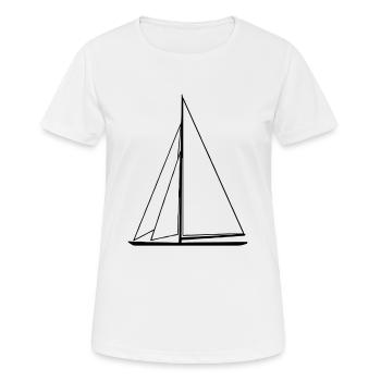 sail boat - T-shirt respirant Femme - blanc - Devant - AI Model Female 172 dark (172cm)