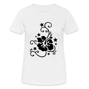 Blume & Sterne 02 - Frauen T-Shirt atmungsaktiv - Weiß - Vorne - AI Model Female 172 dark (172cm)