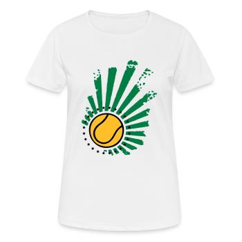 Tennis-Design (Sterne) - Frauen T-Shirt atmungsaktiv - Weiß - Vorne - AI Model Female 172 dark (172cm)