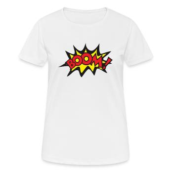 Boom! - Women's Breathable T-Shirt - white - Front - AI Model Female 172 dark (172cm)