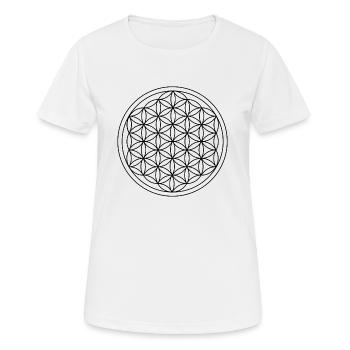 fleur de vie - T-shirt respirant Femme - blanc - Devant - AI Model Female 172 dark (172cm)