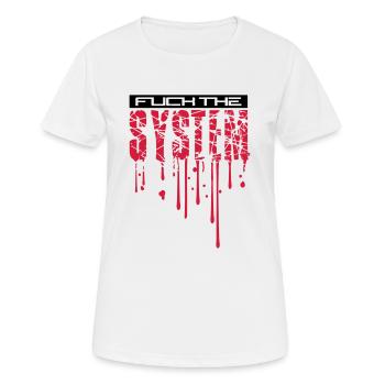 gouttes de sang cool spray graffiti timbre baiser le - T-shirt respirant Femme - blanc - Devant - AI Model Female 172 dark (172cm)