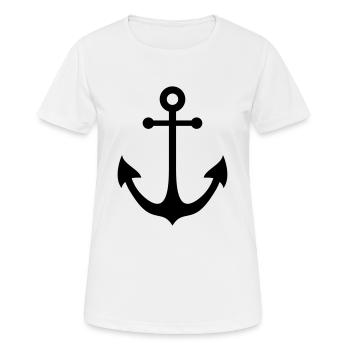 ancre bateau bateau nage maritime marin capitan - T-shirt respirant Femme - blanc - Devant - AI Model Female 172 dark (172cm)