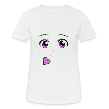 Manga - Frauen T-Shirt atmungsaktiv - Weiß - Vorne - AI Model Female 172 dark (172cm)