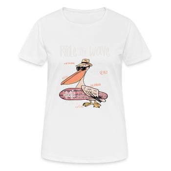 Pélicans de surf - T-shirt respirant Femme - blanc - Devant - AI Model Female 172 dark (172cm)