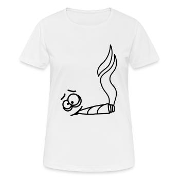 Joint Smoker - Women's Breathable T-Shirt - white - Front - AI Model Female 172 dark (172cm)