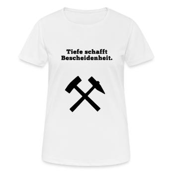 Glückauf Bergwerk Steiger Gruß Bergmann Zeche Pott - Frauen T-Shirt atmungsaktiv - Weiß - Vorne - AI Model Female 172 dark (172cm)