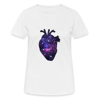 Herz Universum - Frauen T-Shirt atmungsaktiv - Weiß - Vorne - AI Model Female 172 dark (172cm)