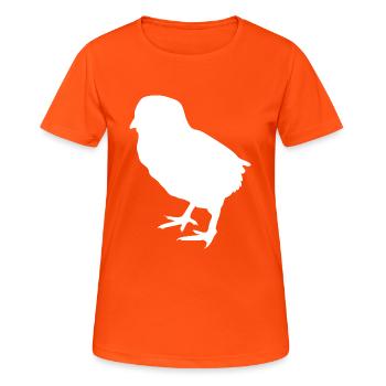 poussin - T-shirt respirant Femme - orange néon - Devant - AI Model Female 172 dark (172cm)