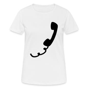 Phone - Women's Breathable T-Shirt - white - Front - AI Model Female 172 dark (172cm)