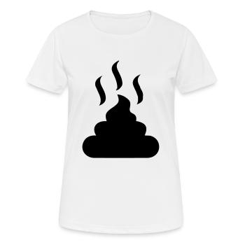 Hundehaufen Scheiße - Frauen T-Shirt atmungsaktiv - Weiß - Vorne - AI Model Female 172 dark (172cm)
