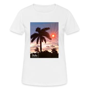 cuba - T-shirt respirant Femme - blanc - Devant - AI Model Female 172 dark (172cm)
