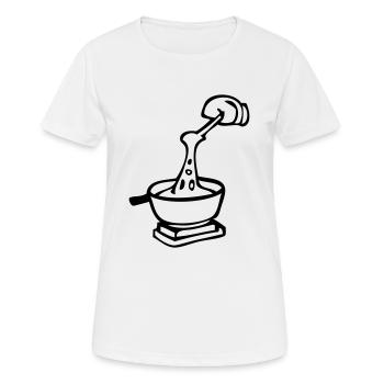 fondue spécialité culinaire suisse - T-shirt respirant Femme - blanc - Devant - AI Model Female 172 dark (172cm)