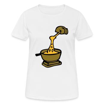 fondue spécialité culinaire suisse savoyard - T-shirt respirant Femme - blanc - Devant - AI Model Female 172 dark (172cm)