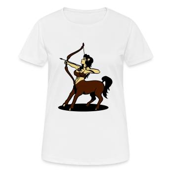 Fille de Centaure Sagittaire horoscope Amazon - T-shirt respirant Femme - blanc - Devant - AI Model Female 172 dark (172cm)