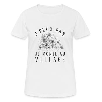 je monte village corte - T-shirt respirant Femme - blanc - Devant - AI Model Female 172 dark (172cm)