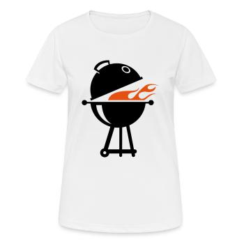 barbecue - T-shirt respirant Femme - blanc - Devant - AI Model Female 172 dark (172cm)