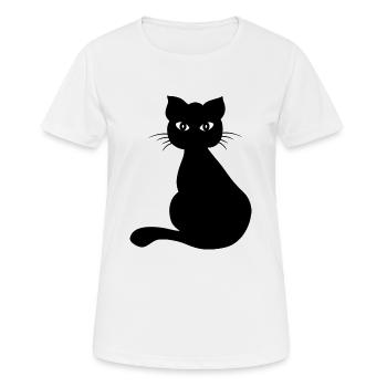 Le chat - T-shirt respirant Femme - blanc - Devant - AI Model Female 172 dark (172cm)
