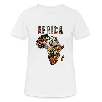 Afrique - T-shirt respirant Femme - blanc - Devant - AI Model Female 172 dark (172cm)