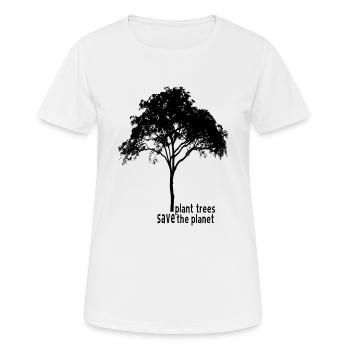 Planter des arbres sauve la planète - T-shirt respirant Femme - blanc - Devant - AI Model Female 172 dark (172cm)